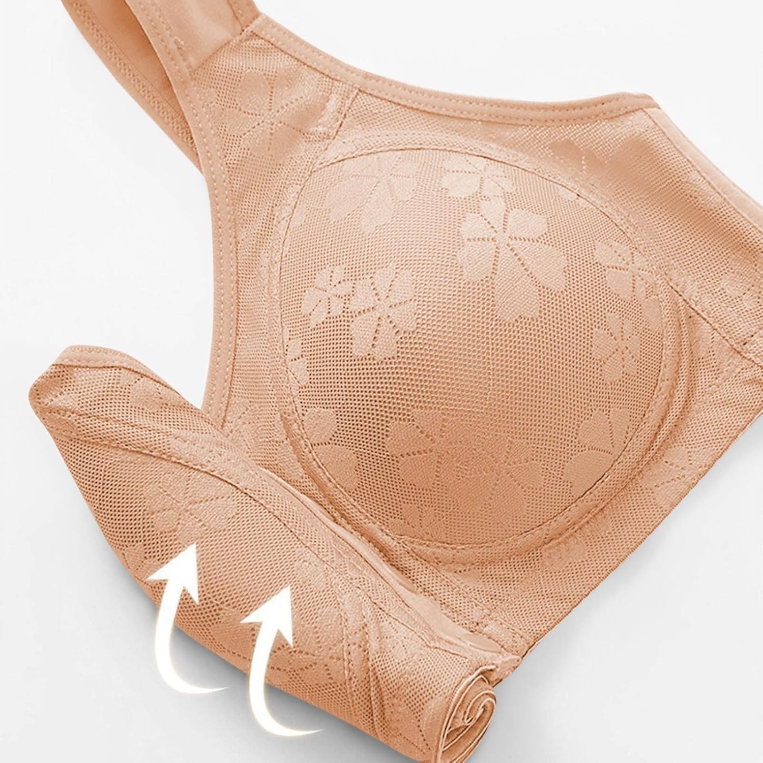 Front Buckle in The Elderly New Printing Underwear Ladies Soft Cotton Vest Models Big Yards Without Womens