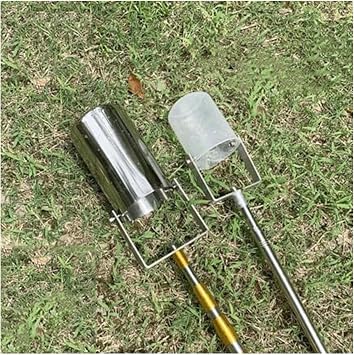 Stainless Steel Water Sampler Dipper, Telescopic Rod with Rotating Ladle 500ml/1000ml for Liquid Sampling, Environmental Monitoring, Rivers(Silver 500ml,1.17~4m)