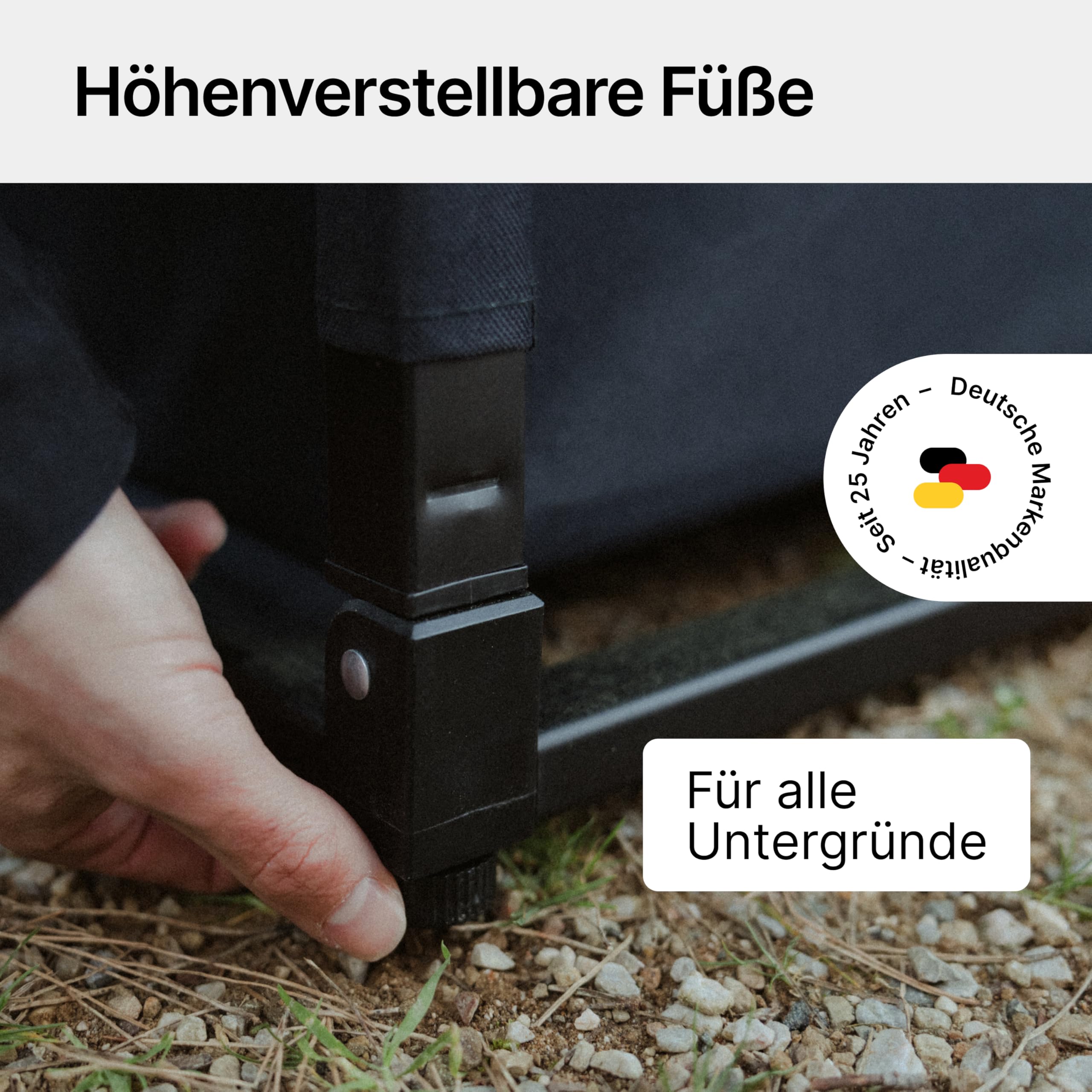 qeedo Quick Sammy Campingküchensystem, Campingschrank mit Bambusplatte, Schnellaufbau, Stauraum und Erweiterung