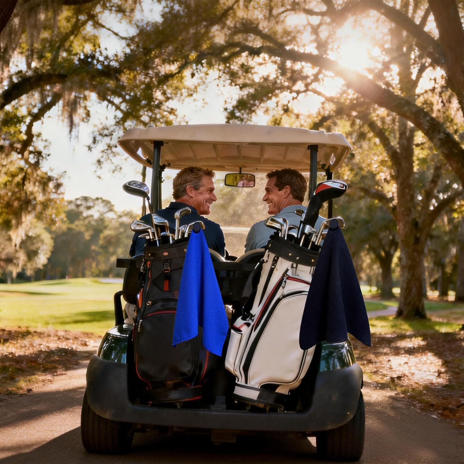 Magnetic Golf Towel with Clip,23.6"x15.7" Golf Cleaning Towel,Industrial-Strength Magnet & Deep Waffle Microfiber for Strong Hold on Bags, Carts, Clubs - Image 6