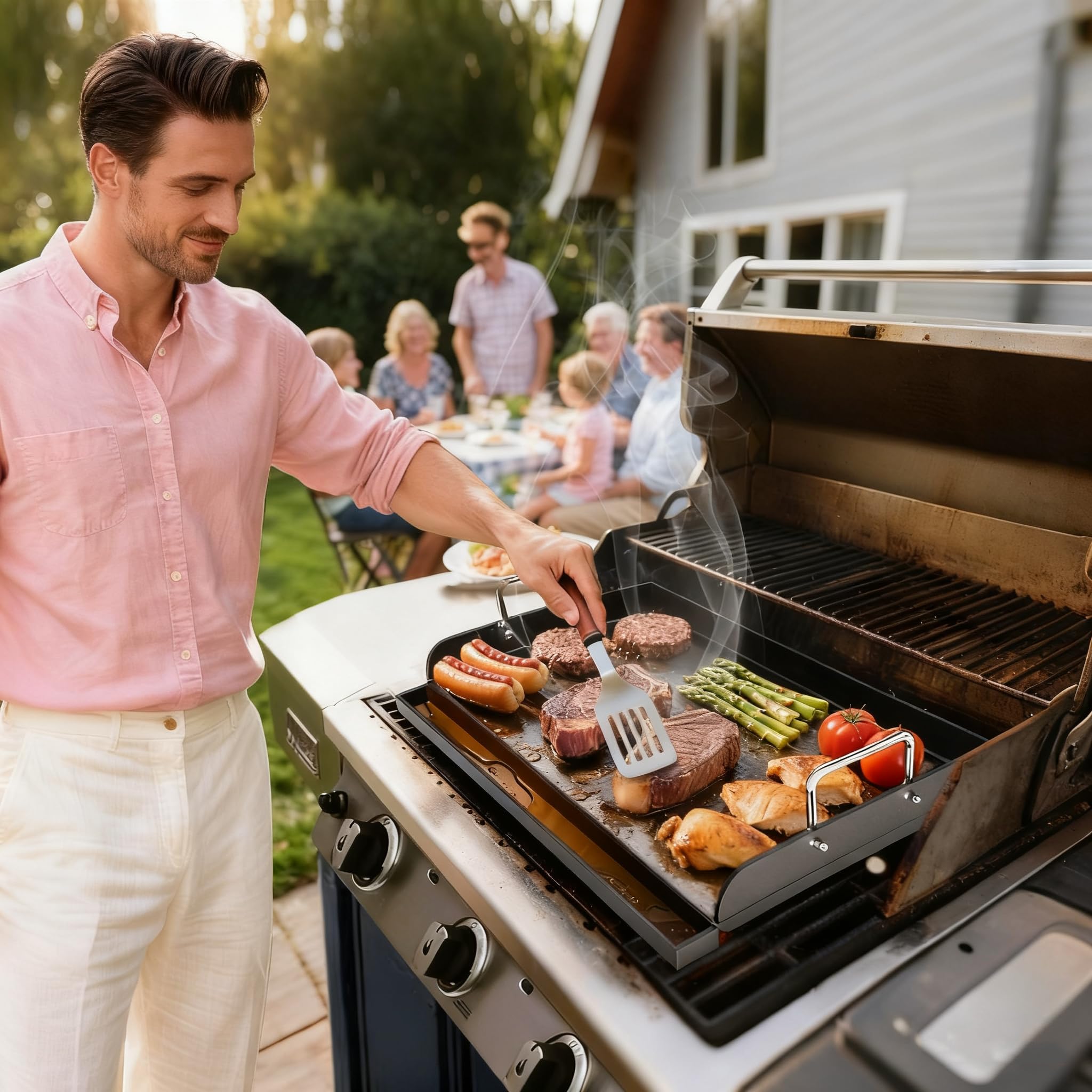 Griglia universale per barbecue Plancha