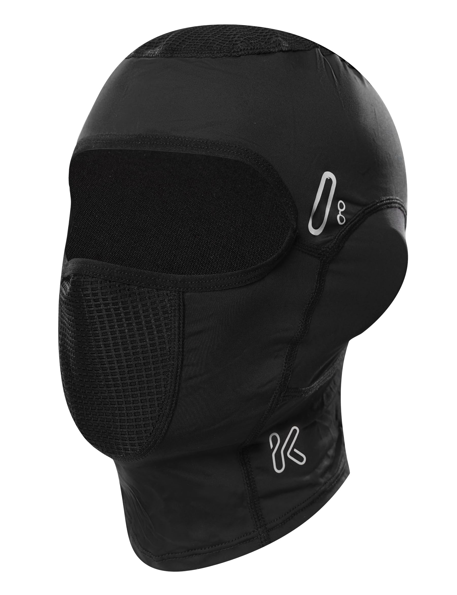 Balaclava Face Mask Men Motorcycle Cycling Summer Waffle Breathable Headgear Women Ice Silk Elastic UV Protection Hood Mask Black