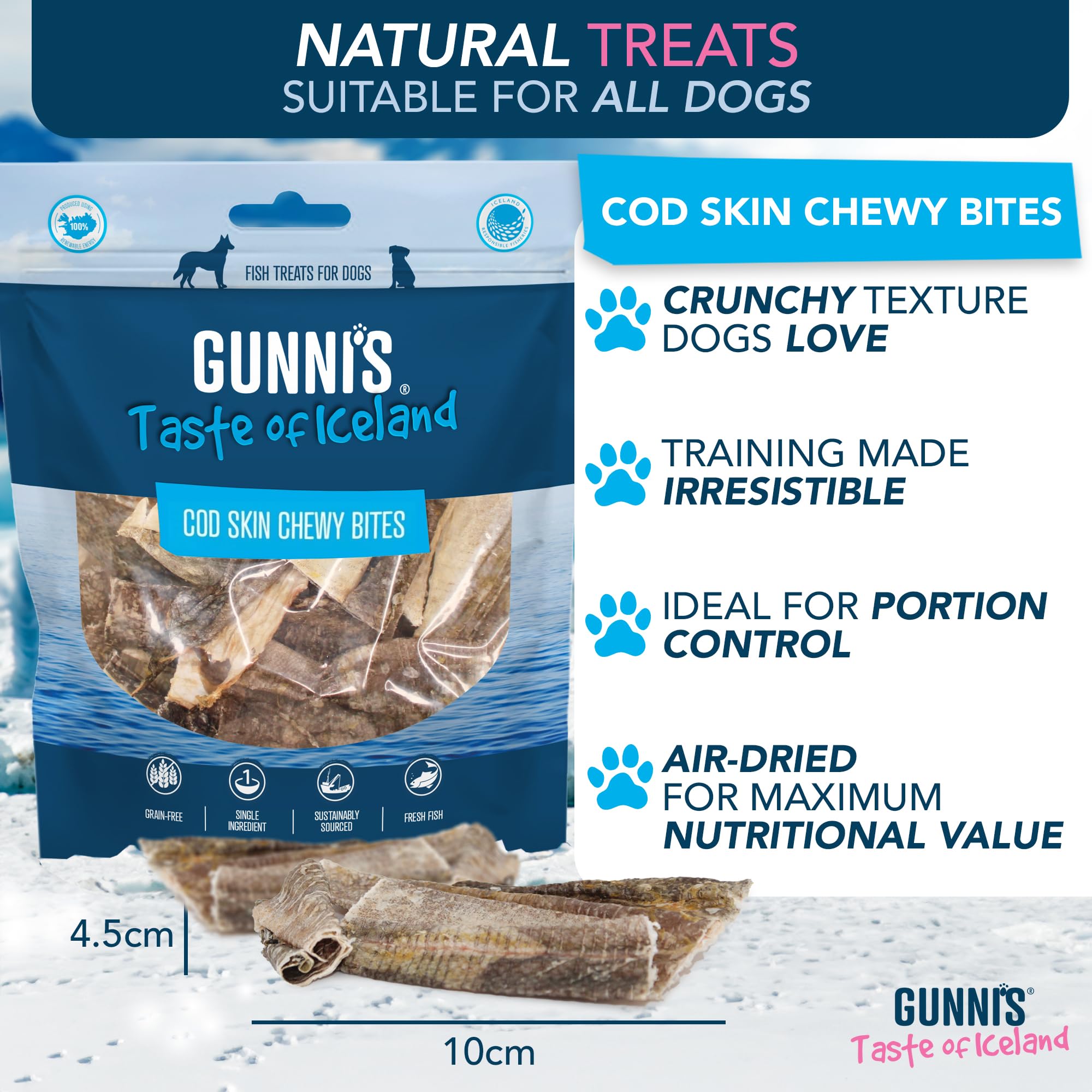 Gunni’s Cod Chewy Bites, 150 g (Pack of 1) - Image 3