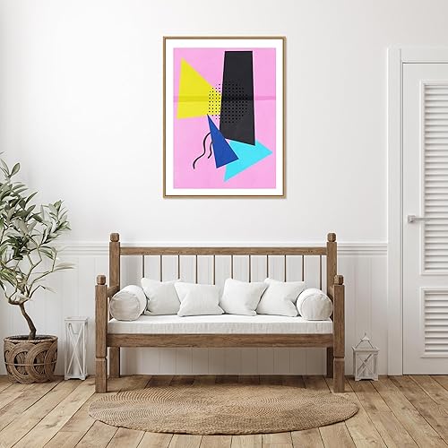 Miniatura 5 de Amanti Art Lienzo enmarcado para pared, 32 x 42 pulgadas, sonido retro por PI Studio Float, lienzo enmarcado para decoración de pared, sala de