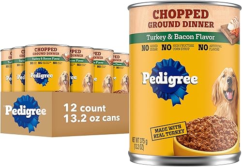 Miniatura 18 de PEDIGREE Chopped Ground Dinner Comida húmeda y suave enlatada para perros adultos, con carne de res, 22 oz, latas (paquete de 12)
