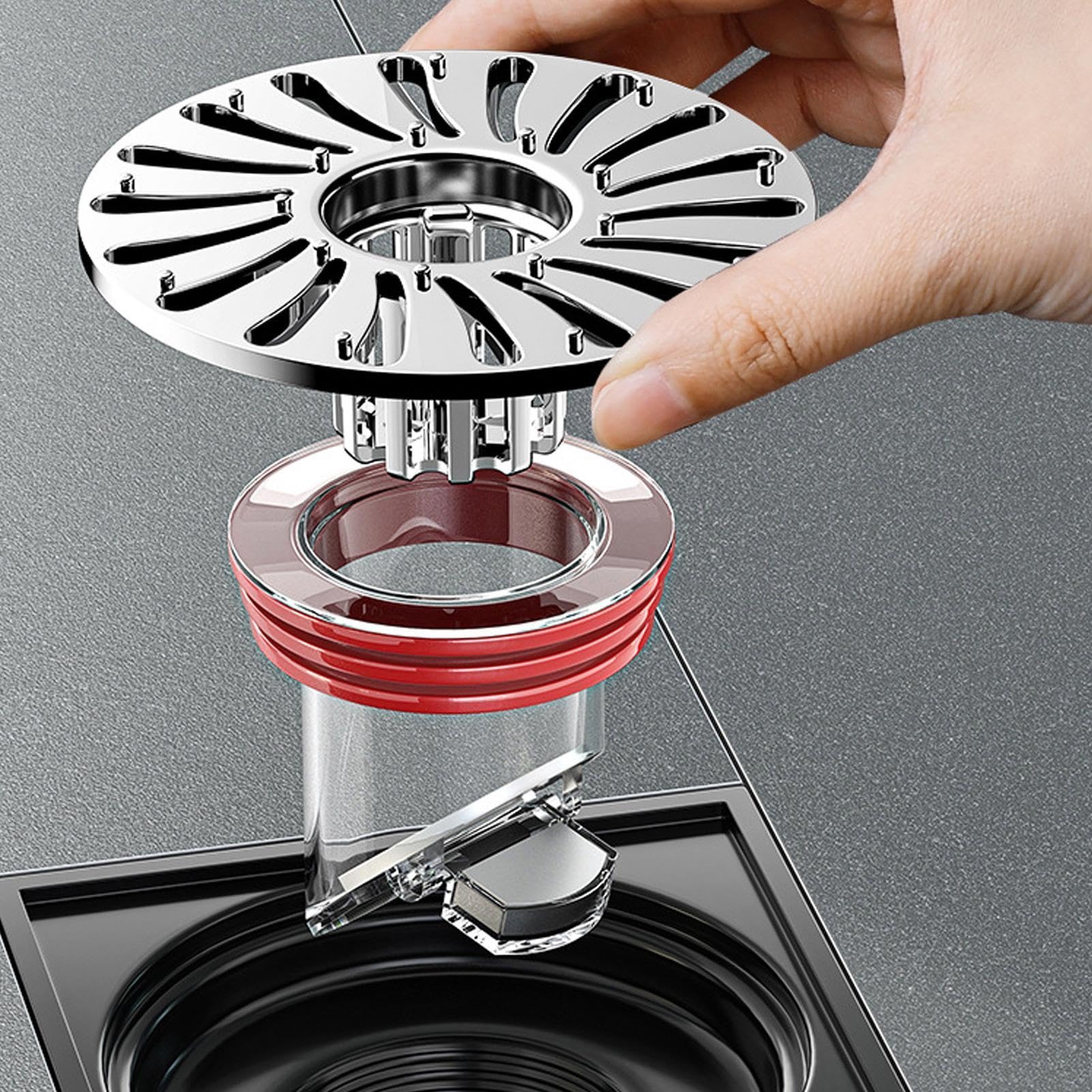 Tappo Antiriflusso Per Scarico Bagno - Ottone, Chiusura Automatica, Anti-odore