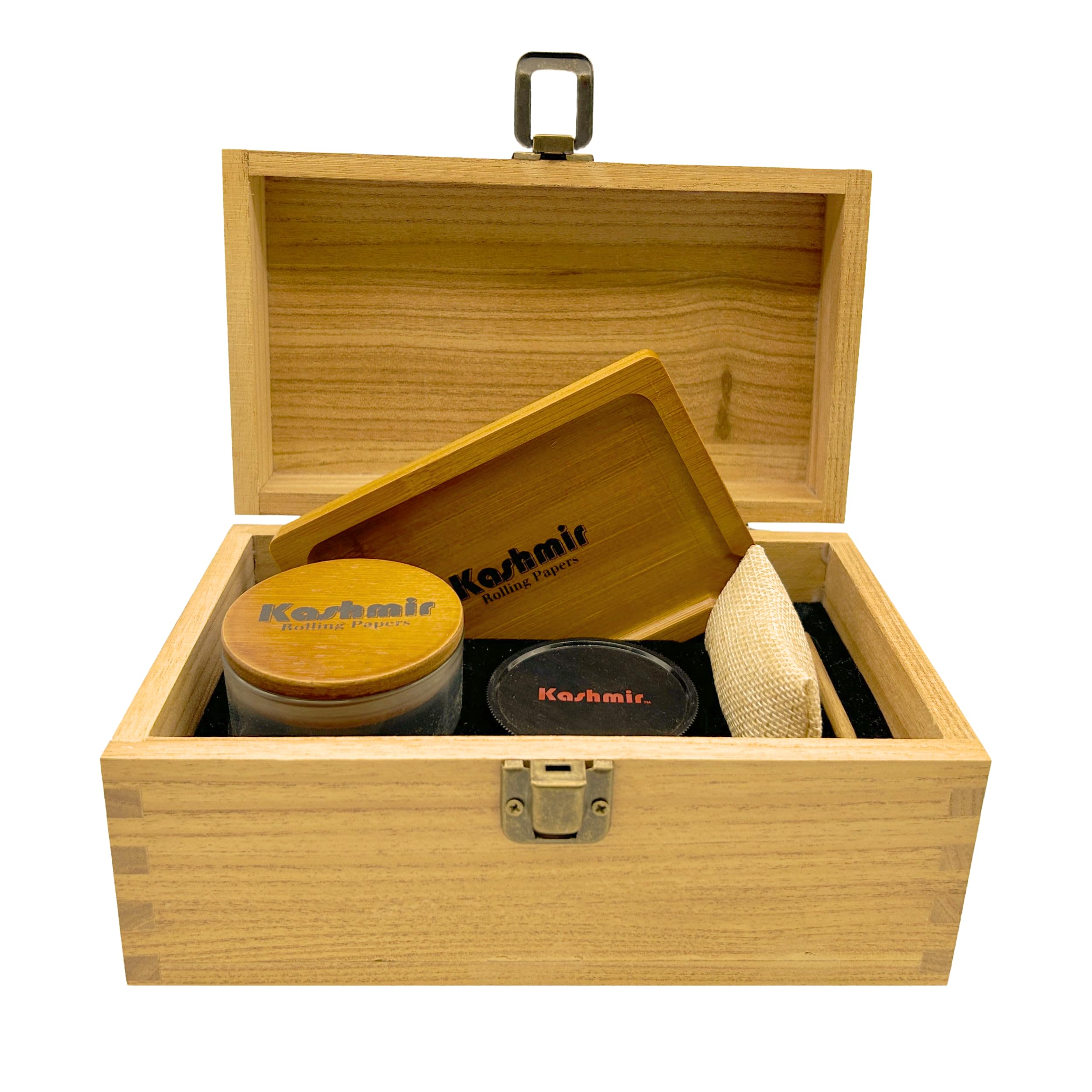 Kit de rangement en bois Kashmir coffret cadeau souvenir avec bocal en verre
