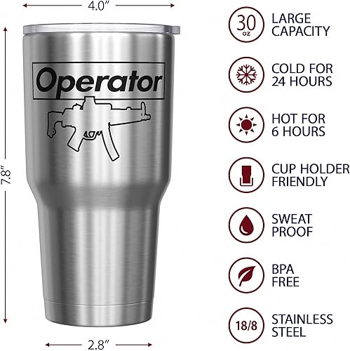 Vista 288 de We The People Holsters - Vaso térmico de 30 onzas, Únete o Muere, Negro