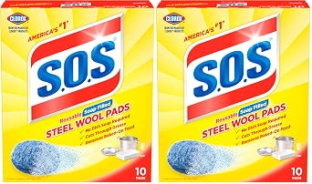S.O.S-10002, Steel Wool Soap Pads, 10 Ct Pack of 2