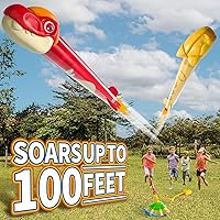 Vista 2 de Bennol Lanzacohetes de juguete para niños, 8 lanzacohetes de dinosaurio de espuma, juguetes exteriores para niños y niñas, 2, 3, 4, 5, 6, 7 años