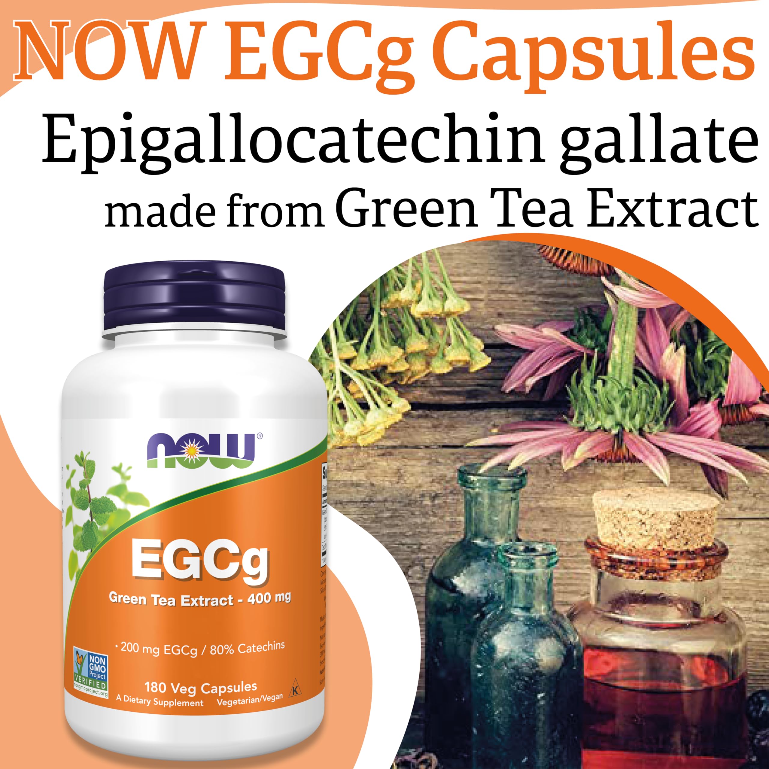 Buy EGCG From Green Tea Extract, Natural Antioxidant Supports Cholesterol Management - EGCG -90 Veg. Capsules - View #2