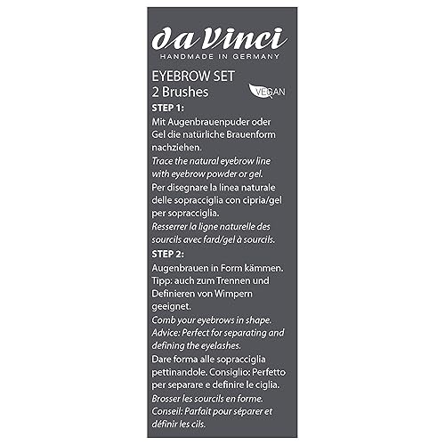 Miniatura 2 de da Vinci Cosmetics Series 4805 - Juego de brochas clásicas para cejas y pestañas, fibras sintéticas, 0.5 libras