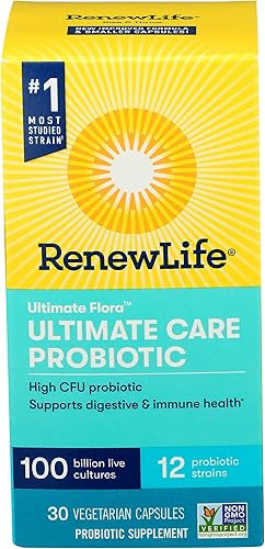 Renew Life, Ultimate Flora Care Probiotic 100 mil millones, 30 unidades