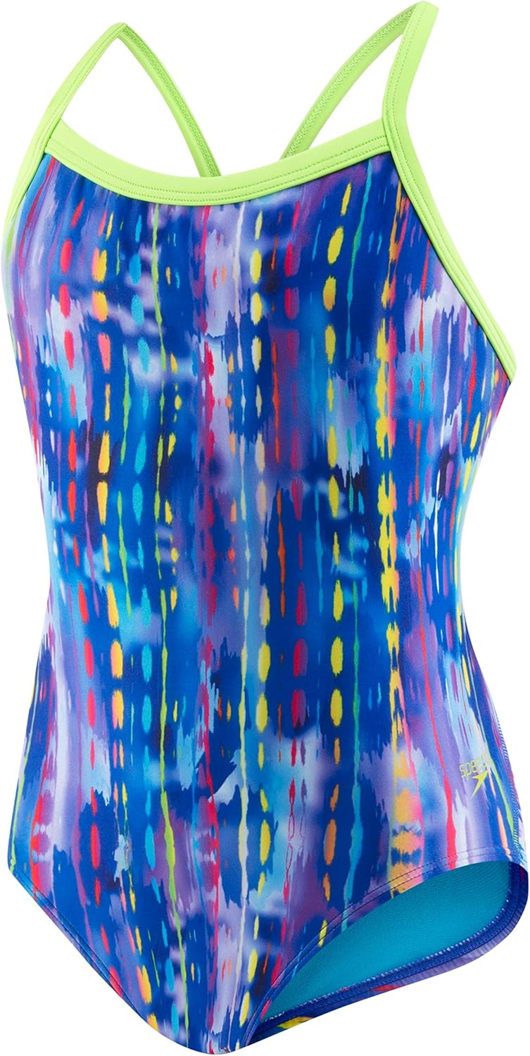 Speedo Women's Swimsuit One Piece Prolt Propel Back Printed-Discontinued