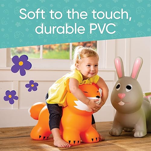 Miniatura 5 de Hearthsong Animal inflable inflable para saltar, 28 pulgadas de largo x 13.5 pulgadas de ancho x 17.5 pulgadas de alto, bomba de mano incluida, 150