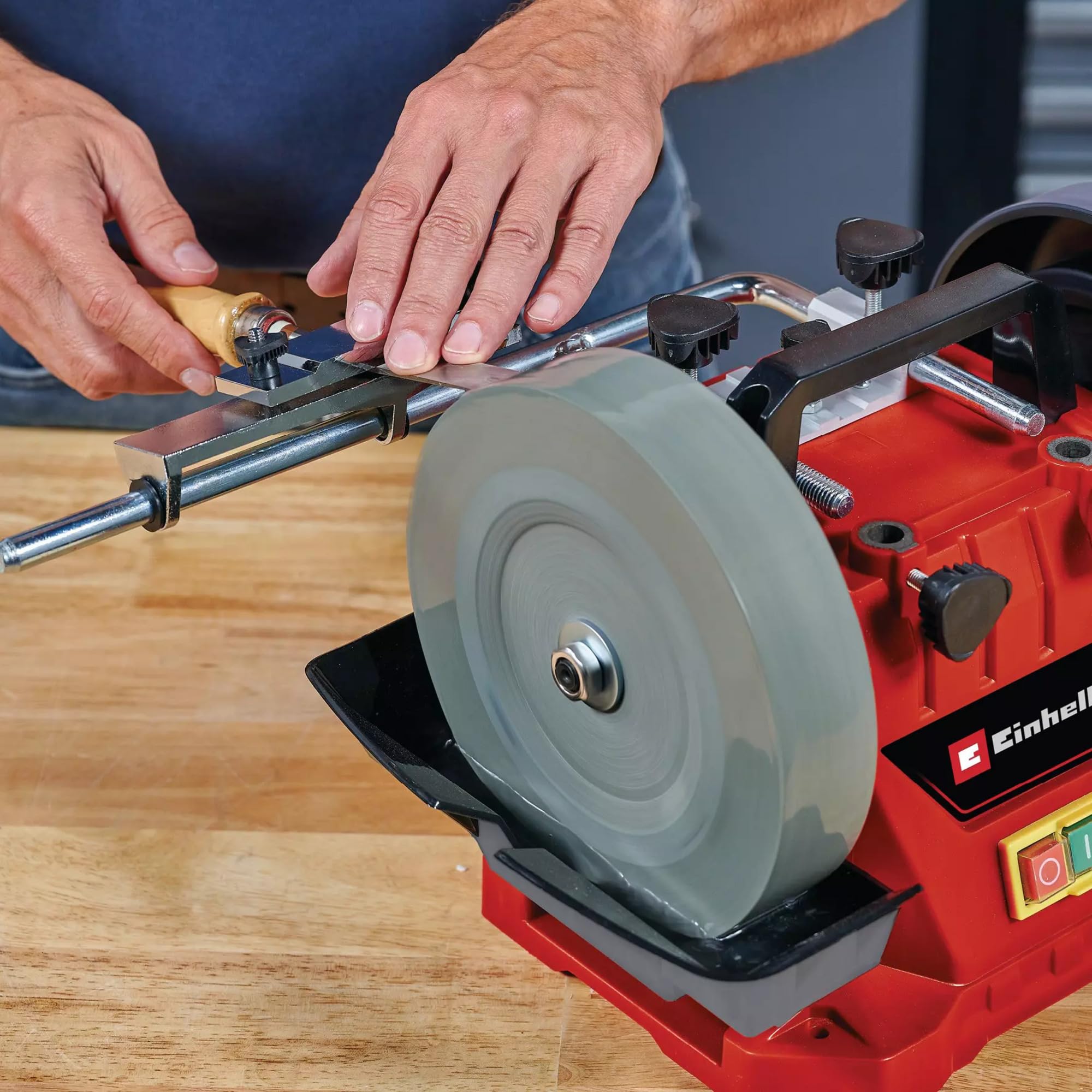 Einhell Disco abrasivo a umido, Ø200 x 32 x 25 mm, in ossido di alluminio, grana 220, in acciaio legato, adatto per smerigliatrici Einhell TC-WG 200 e TC-WG 200/1