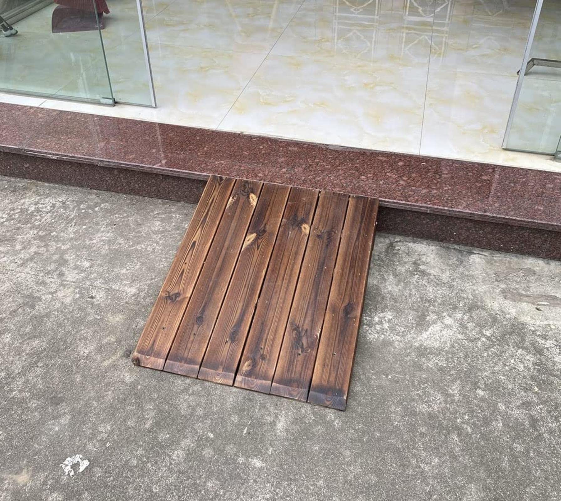 Rampas portátiles de madera para sillas de ruedas, rampas de entrada antideslizantes para el hogar, rampas de umbral ideales para puertas
