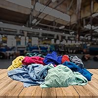 Vista 3 de Trapos de limpieza de punto de algodón, bolsa de 10 libras (aprox. 60-70 unidades) – Bolsa de trapos para pintores, mecánicos, detalles automáticos