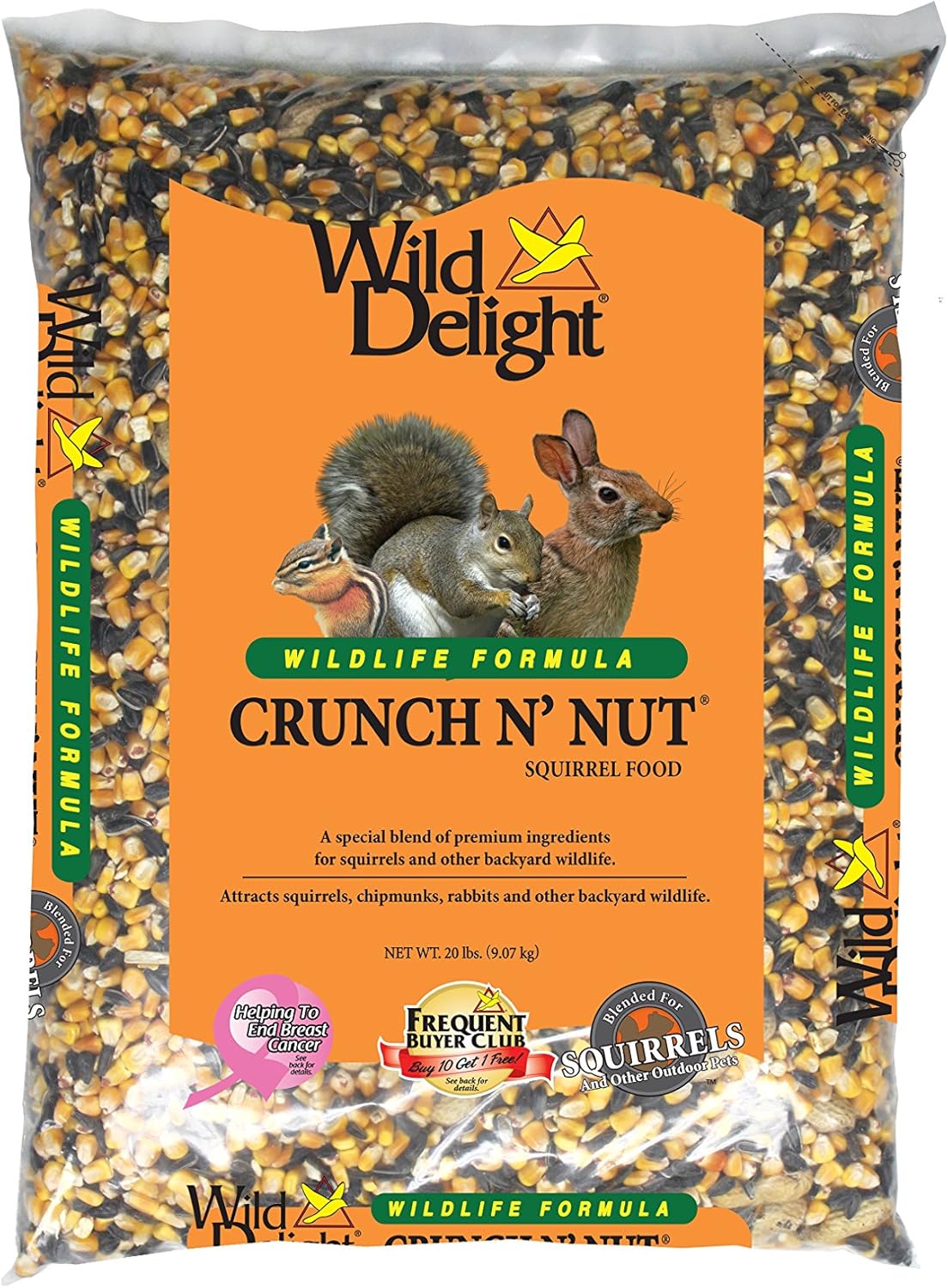 Wild Delight 362200 Crunch N Nut Squirrel Seed, 20 lb