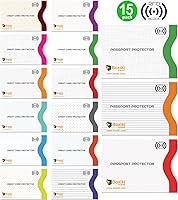 Vista 6 de Fundas de bloqueo RFID para pasaporte y tarjetas de crédito, Blanco, Blanco - 15 piezas