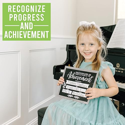 Miniatura 7 de Premios Certificado de Logro - 25 Certificados de Premio de Documento de Finalización para Impresión, Diploma de Tiza del Estudiante del Mes por