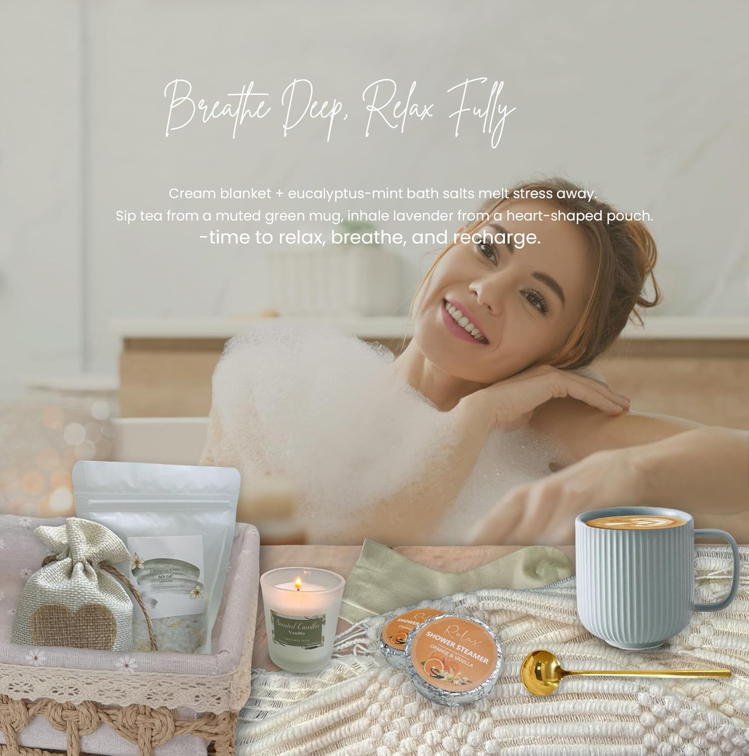 Get Well Soon Gift Basket- Relaxation, Birthday,Mothers Day /Self Care Package, After Surgery, Sympathy Gift for Loss of Loved One, Thinking of You Gift Set, Grief/Comfort/Miscarriage Gift for Women - Image 4