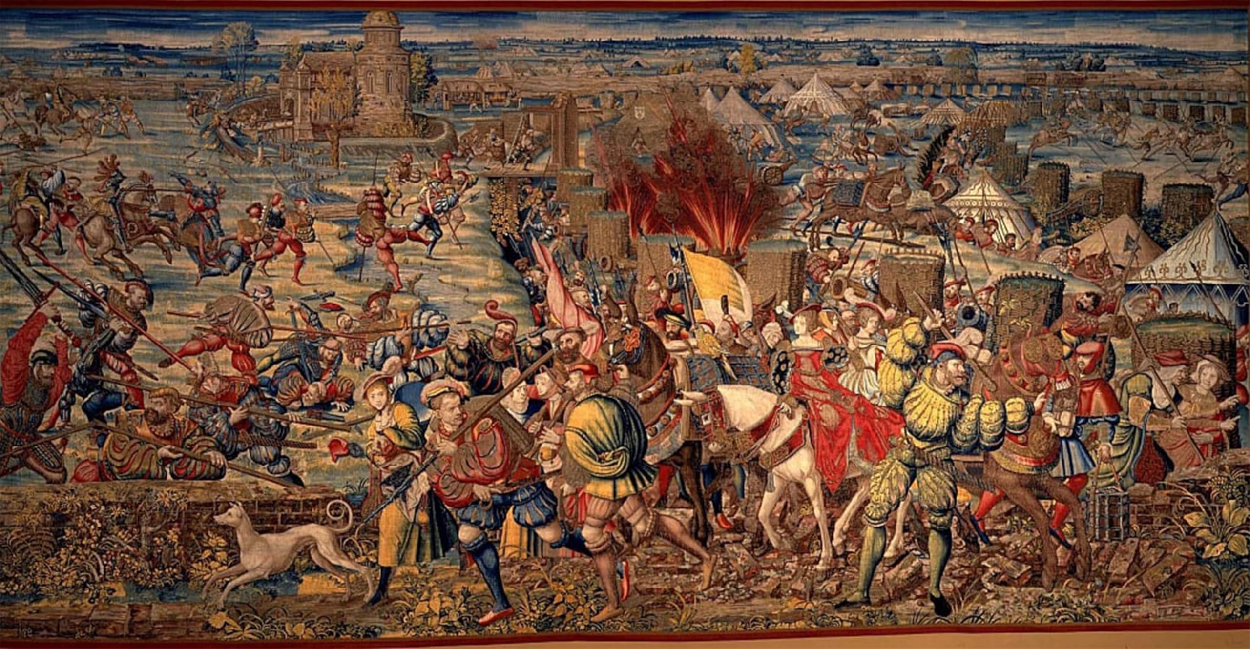 ARTXLXXBN Famous Print Painting Colorful Art Print the Battle of Pavia by Bernard Van Orley Canvas Art Decorations for Home Decor 60x90cm