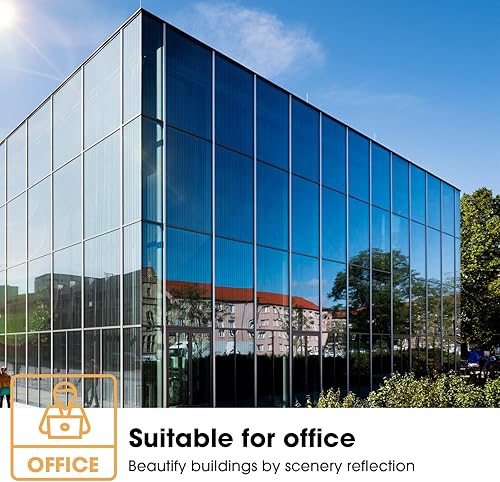 Miniatura 9 de Coavas - Película solar para ventana de un solo sentido, no adhesiva, control de calor, anti UV, para el hogar y la oficina