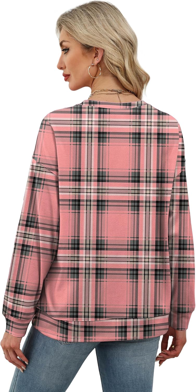 RUMIA Women's Crew Neck Sweatshirt Loose Pullover Long Sleeve Shirts Soft Tops for Women Fall Clothes 2025 - Image 5