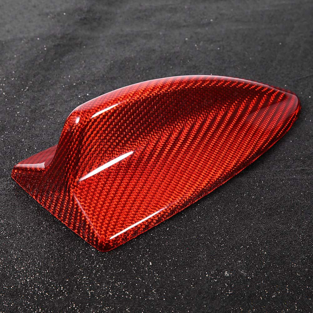 Bediffer Accesorio de Cubierta de Antena de Fibra de Carbono de Calidad para Coche E90 04-12 Rojo, Diseño Duradero para una Apariencia Mejorada, Fácil Instalación