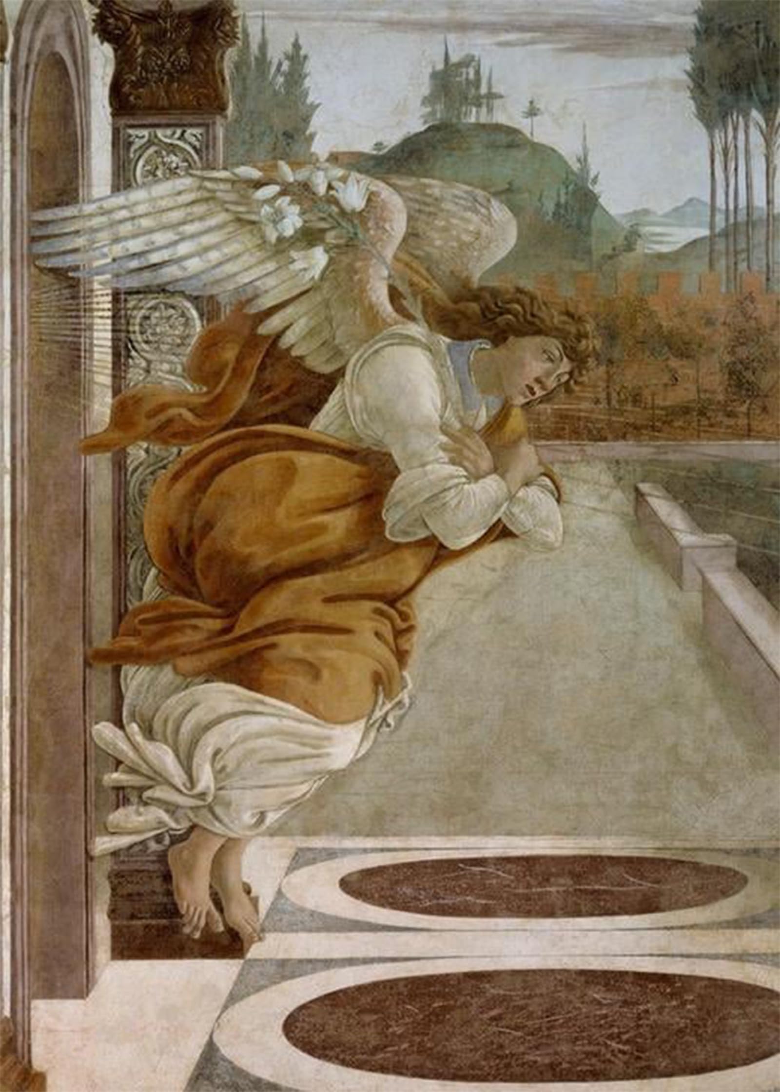 POSTERIIk Vintage Print Pop Art Landscape Artwork Annunciation of s.martino by Sandro Botticelli Art Prints for Office Home Decor 60x90cm