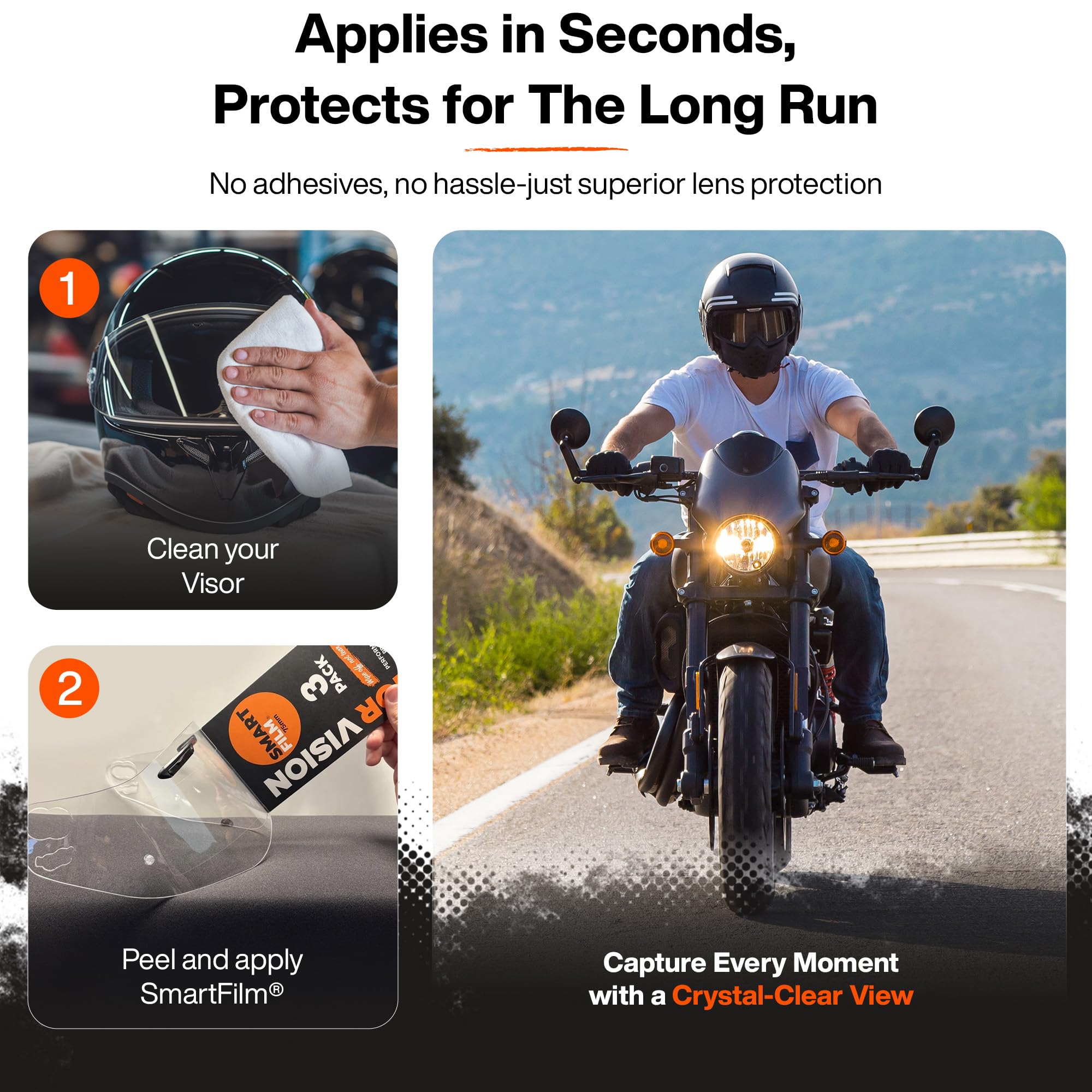 Smartfilm Film détachable 75mm - Paquet de 3 | Qualité reconnue Armor Vision