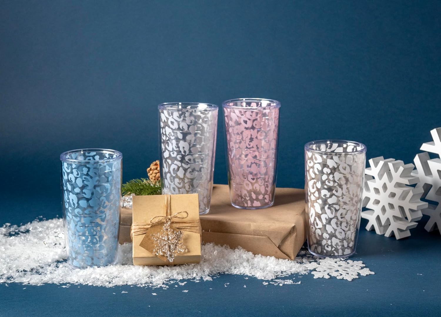 Tervis Leopard Collection Made in USA Double Walled Insulated Tumbler Travel Cup Keeps Drinks Cold & Hot, 16oz 4pk, Assorted - Image 2