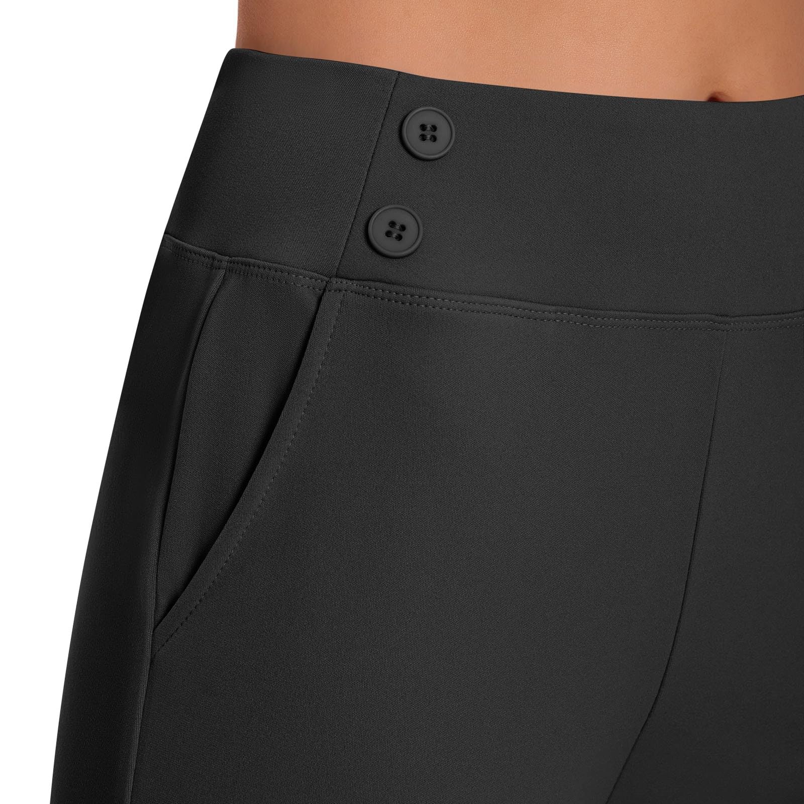Legging 3/4 Coton Femmes Pantalon, Joggeur de Sport Extensible été Taille Haute Elastique Opaque Doux Grande Taille Fluide Jegging de Course Femme Collants Vêtements Tenue de Yoga