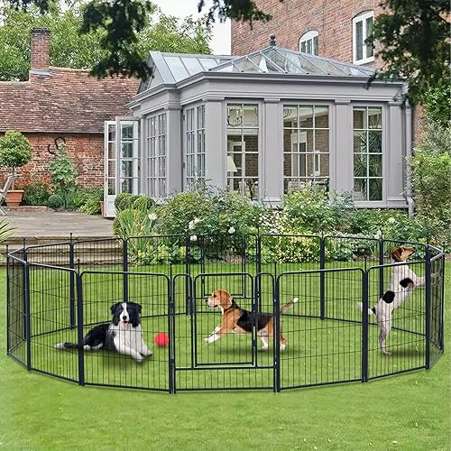 Miniatura 6 de Corralito portátil para perros al aire libre, cerca para perros, corralito para perros grandesmedianospequeños, cercas para perros para el patio con