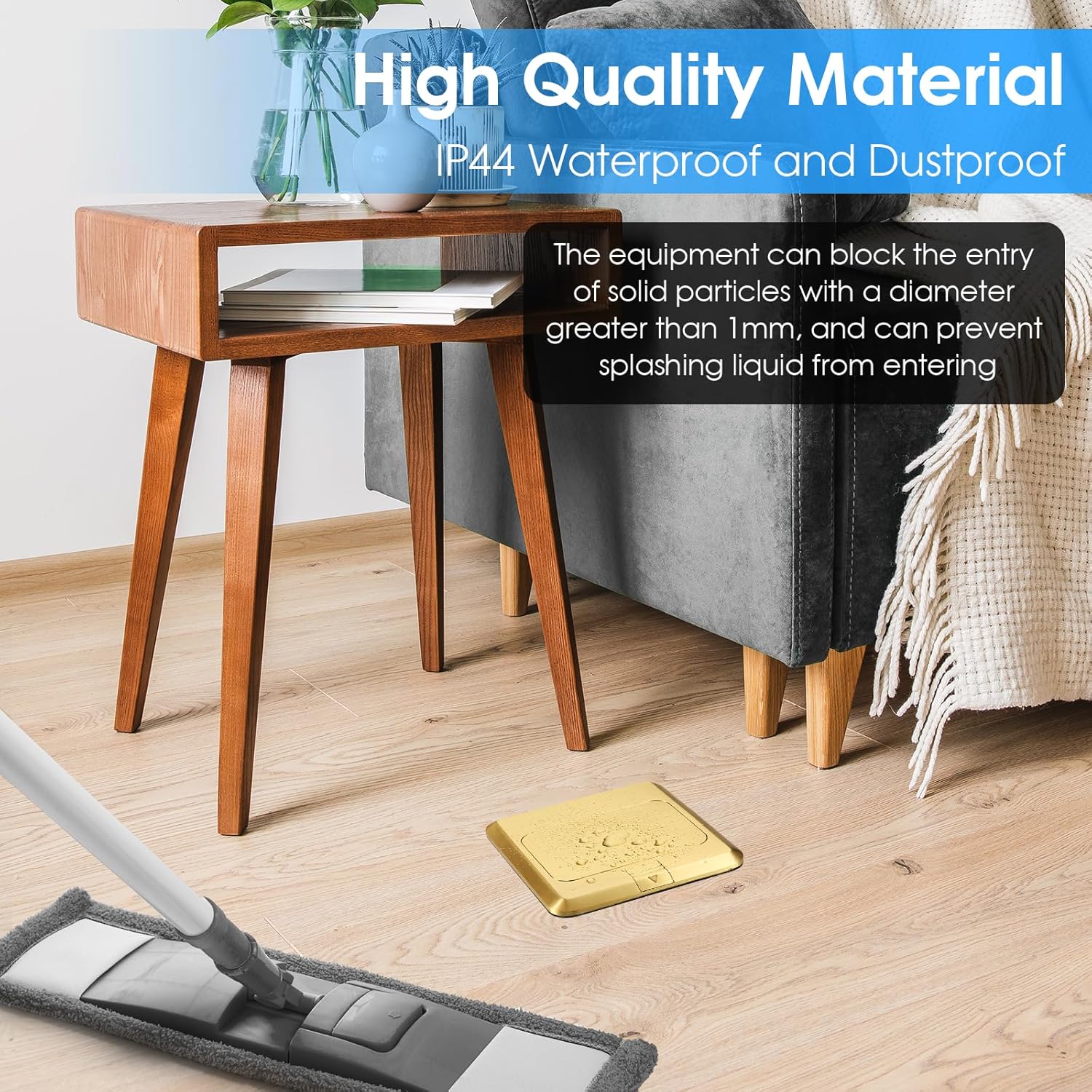 Floor Outlet 20A Pop up Outlet with 25W USB C & USB A, Floor Outlet with 2 AC Outlets Compatible with High-Power Appliances,Update The Soft Pop Make It More Stable and Smooth