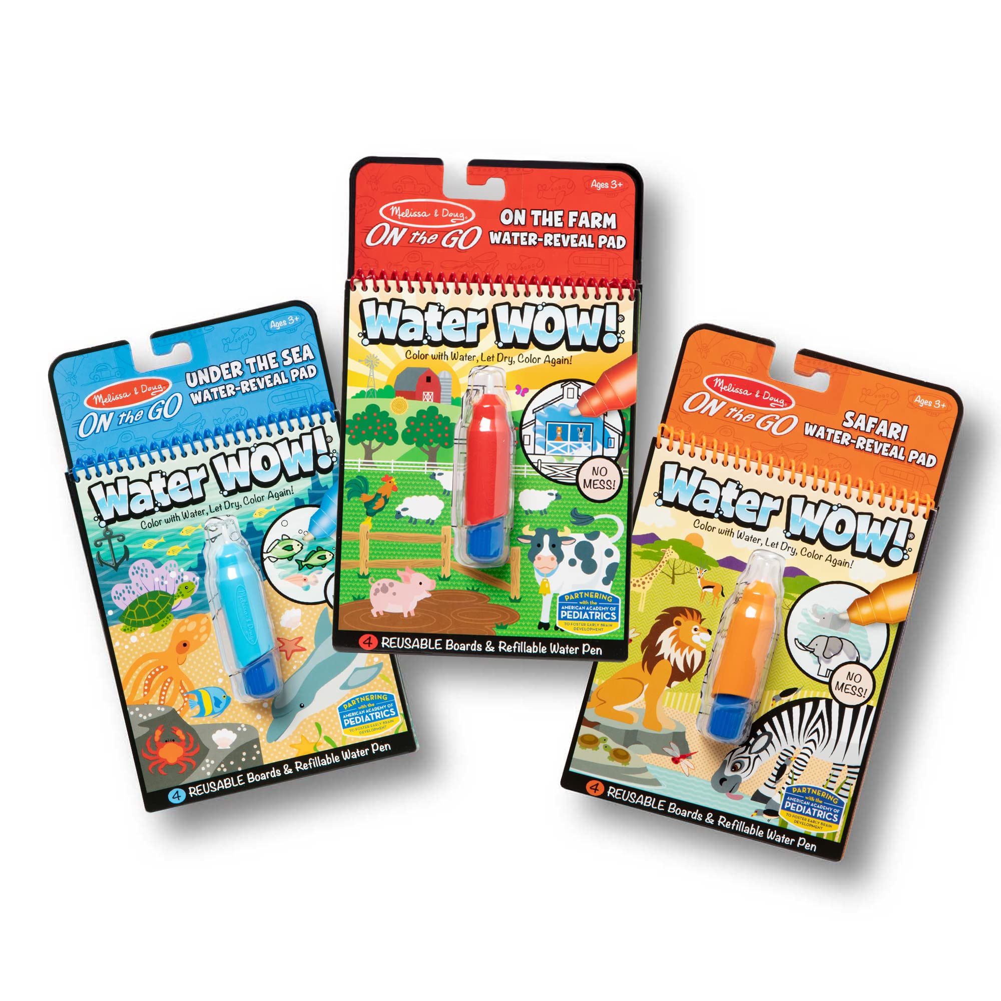 Buy Melissa & Doug Water Wow! Water Reveal Pad Bundle Farm, Safari & Under The Sea Online at