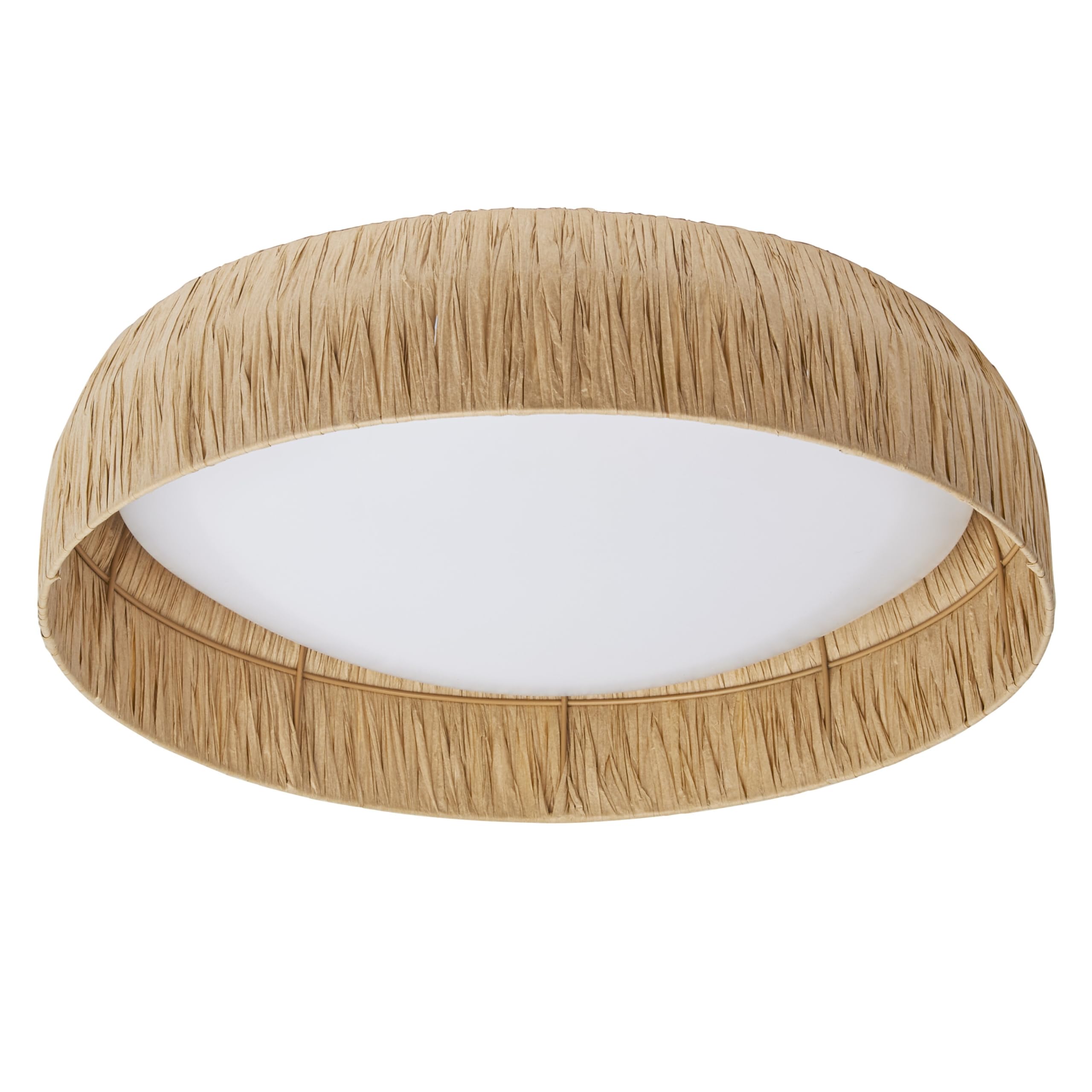 OSRAM Decor Decorative Ceiling Light with Bamboo Shade, 500mm, 28W, 1150lm, 3000K, 830 Warm White, IP20, Brown, LED Non-Replaceable