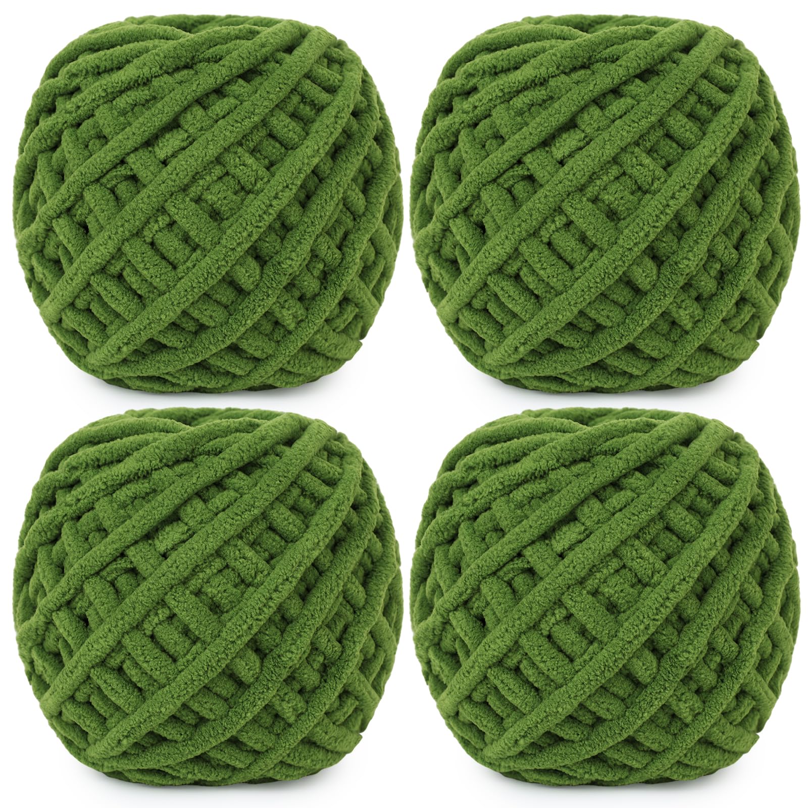 Aeelike Chunky Wool for Knitting 4 x 100g Soft Knitting Wool Yarn for Crochet Thick Wool for Crochet Blanket Scarves