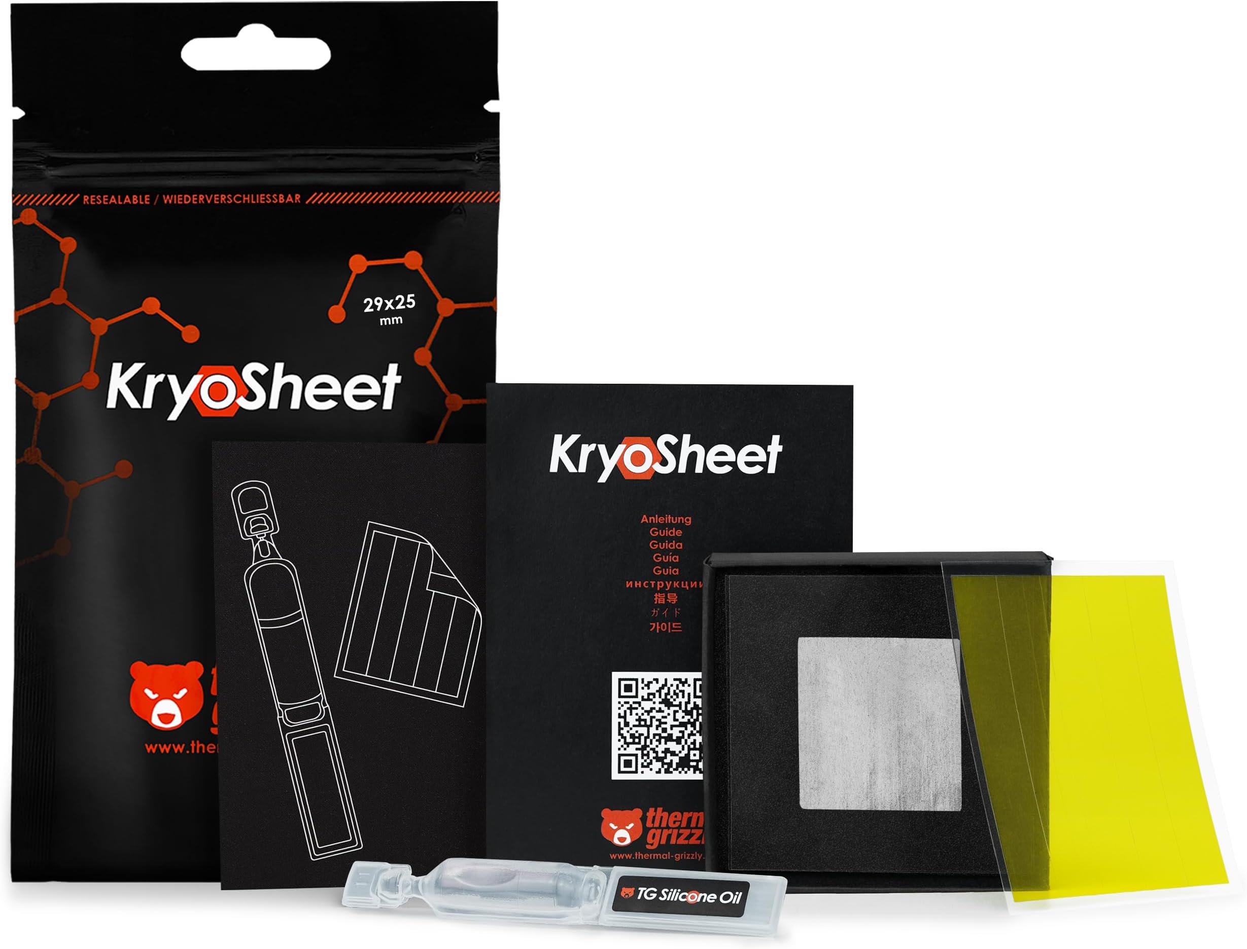 KryoSheet (29x25x0.2mm) – Ultra High Thermal Conductivity Graphene Thermal Pad – Perfect Alternative for Thermal Paste on CPU/GPU/PS4/PS5/Xbox – Made in Sweden
