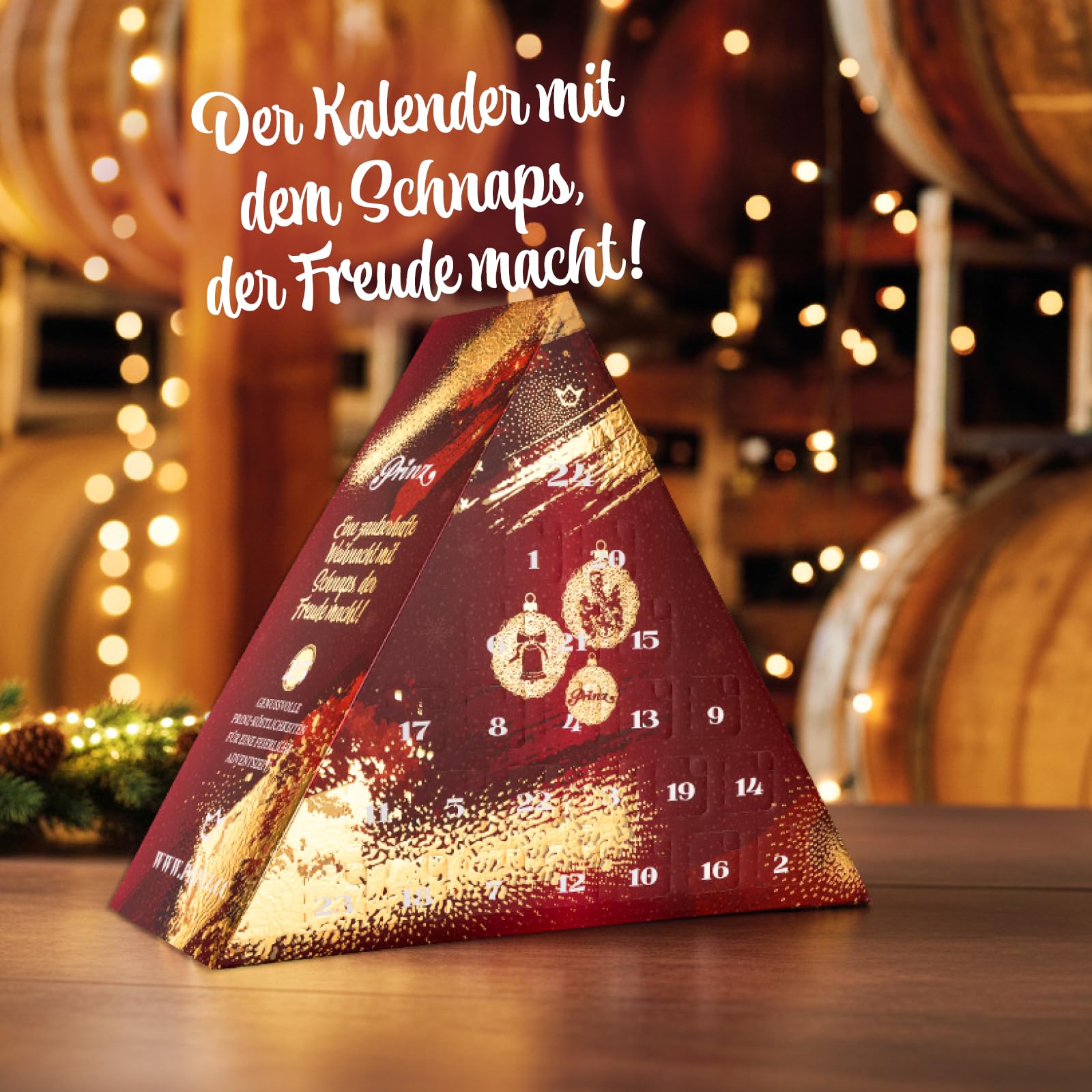 Prinz Adventskalender 2025 mit Alkohol - 25x Schnaps - hochwertiger Spirituosen Adventskalender - Schnapskalender für Männer & Frauen - Geschenkidee Weihnachten