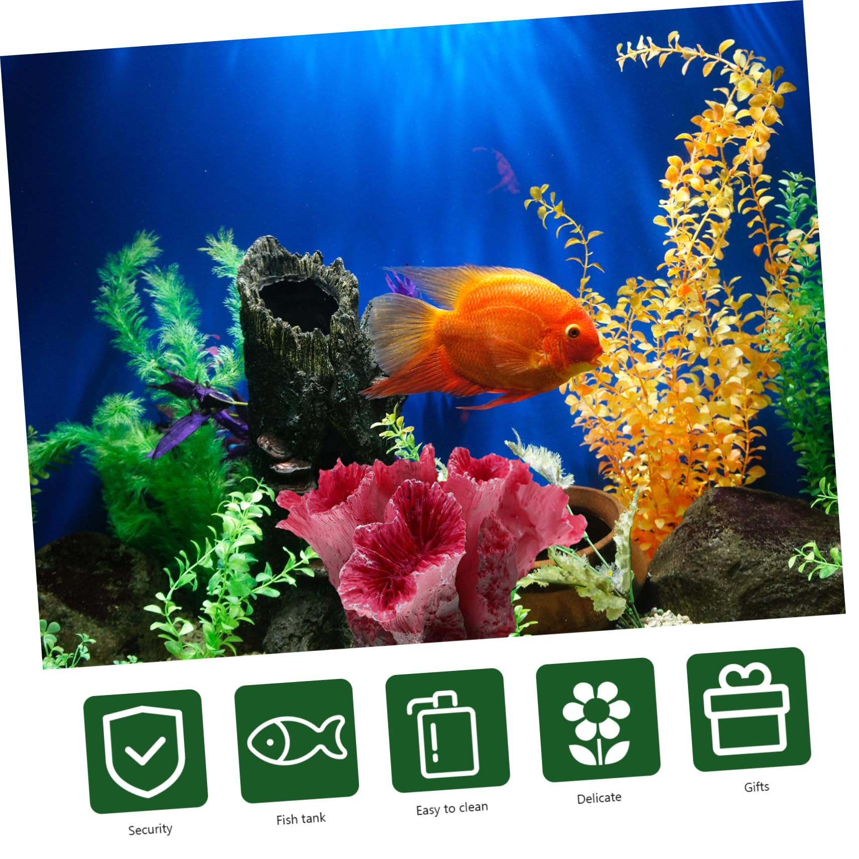 Amazon.co.jp: CORHAD 2個 人工サンゴ礁 クリスマス水槽アクセサリー  