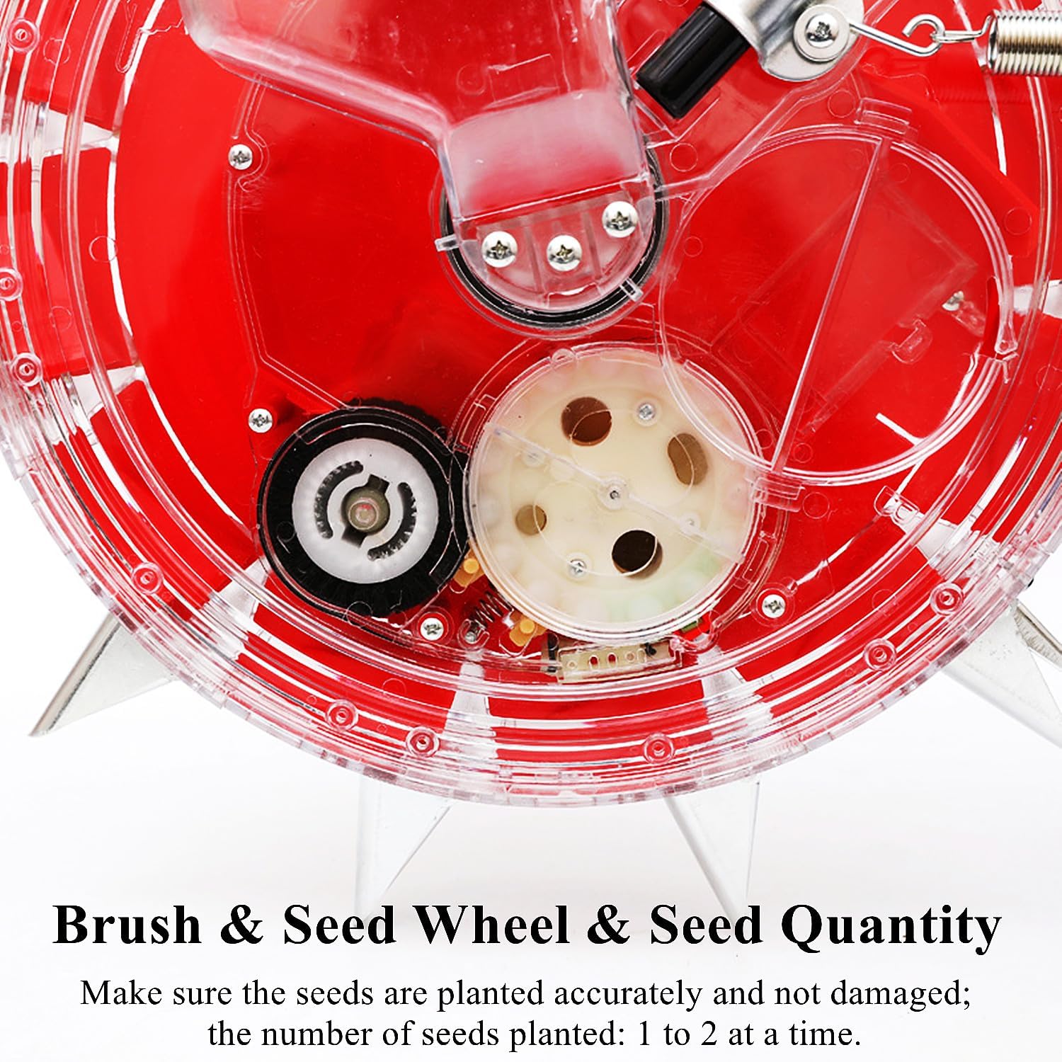 Garden Hand-Push Roller Seeder - Manual Corn, Soybean & Peanut Planter with 8 Holes - Efficient Fertilizer Spreader for Lawn & Garden Cultivation