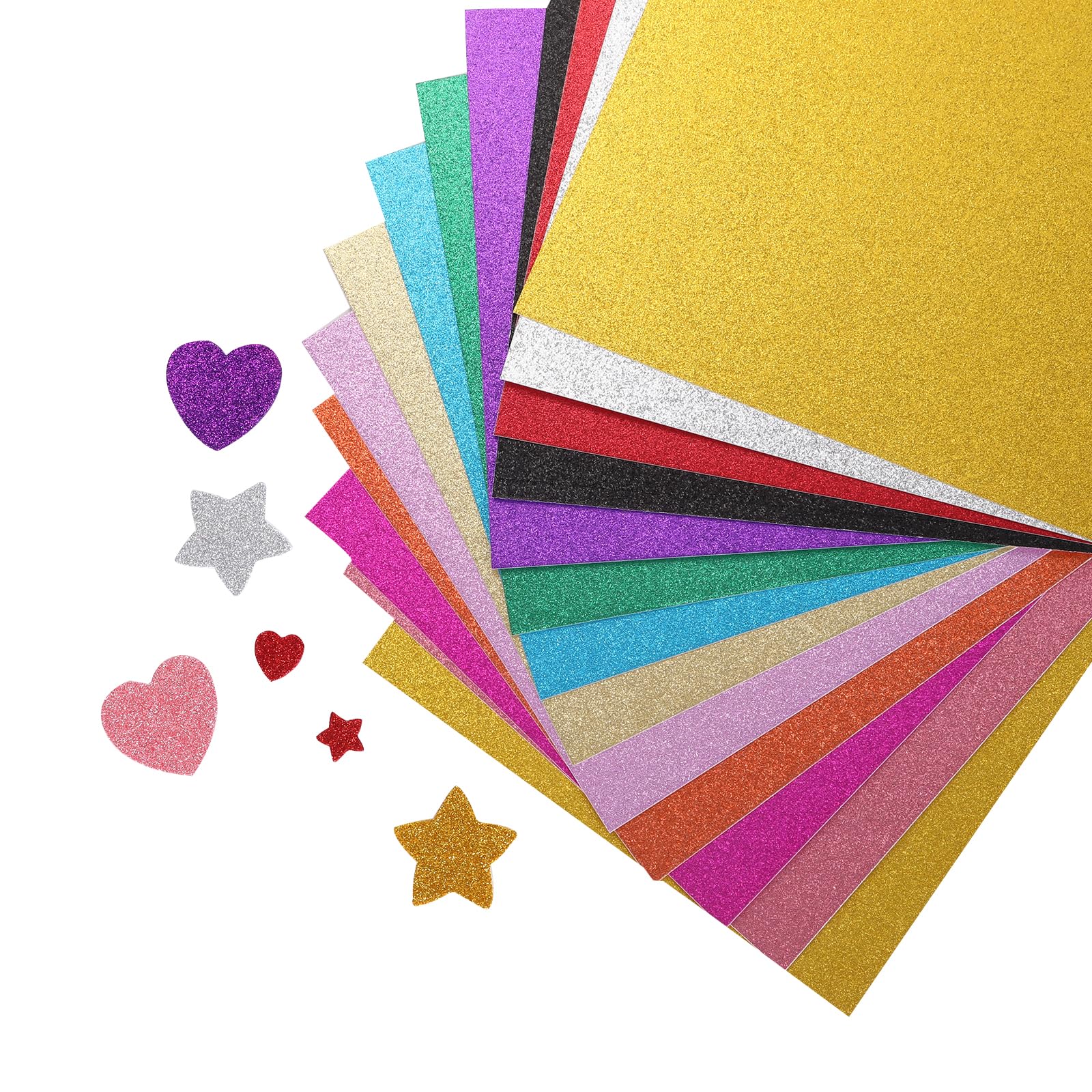 Brokatowy karton gruby papier 8,5 x 11, 96 arkuszy w 12 kolorach, błyszczący karton do scrapbookingu, rękodzieła, majsterkowania, urodzin, dekoracji weselnej, 41 kg/250 g/m²