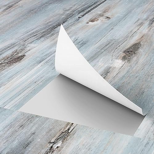 Miniatura 10 de FunStick Azulejo de madera recuperada de 6 x 36 pulgadas, resistente al agua, para despegar y pegar, tablones de madera para paredes, suelo de