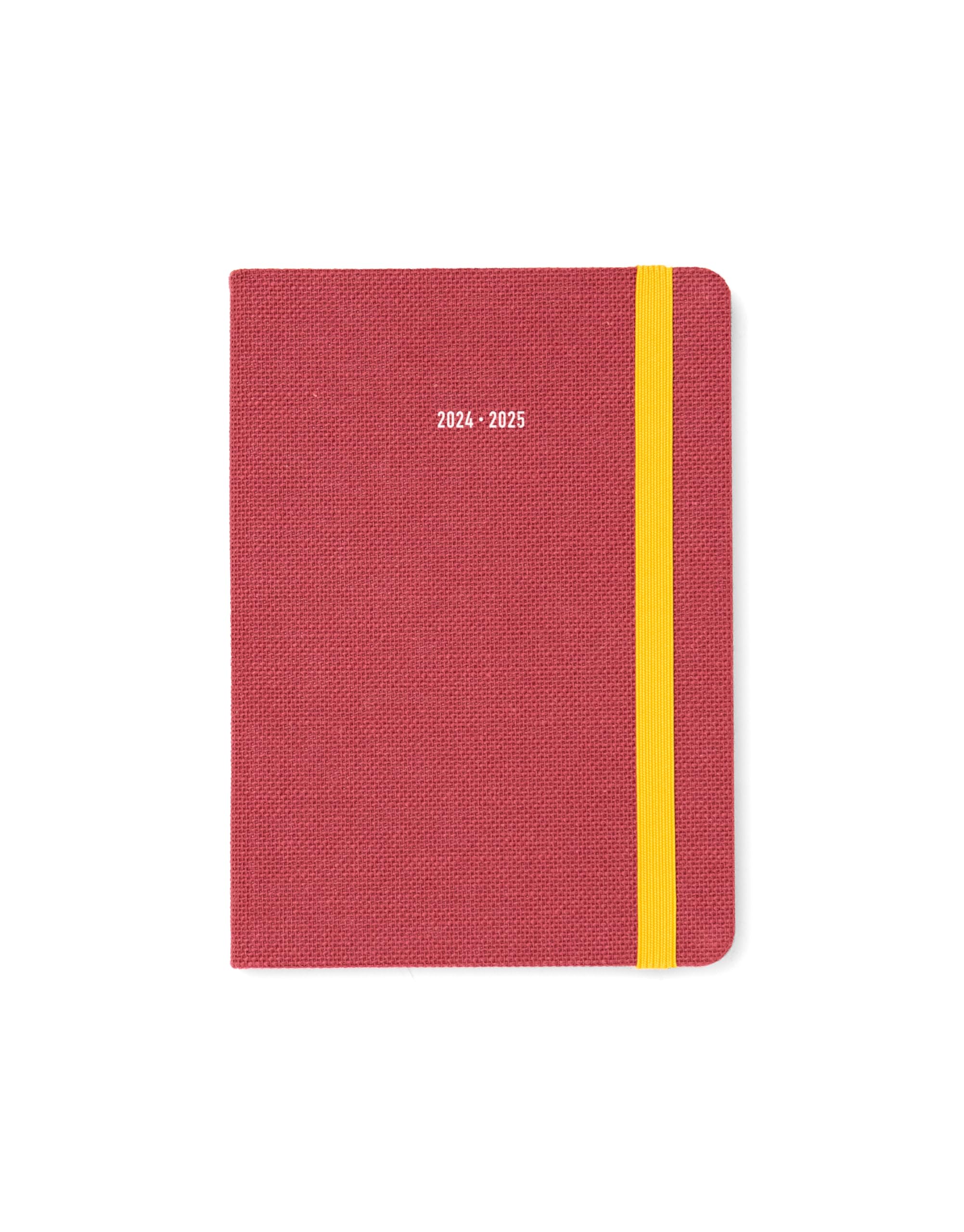 Letts of London Raw A6 day to a page with appointments 2024/2025 academic diary - berry