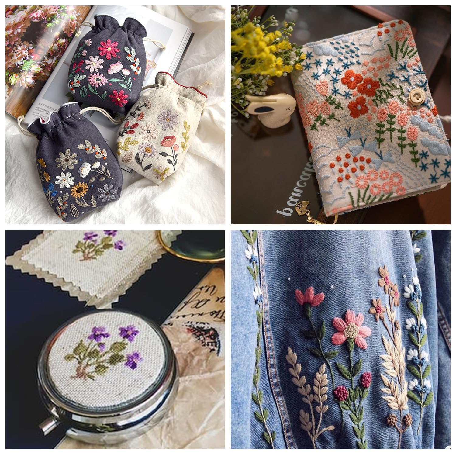 Carta Da Ricamo Stick And Stitch - 4 Fogli A4 Con 140 Motivi Prestampati Idrosolubili Per Ricamo A Mano - Foto 10