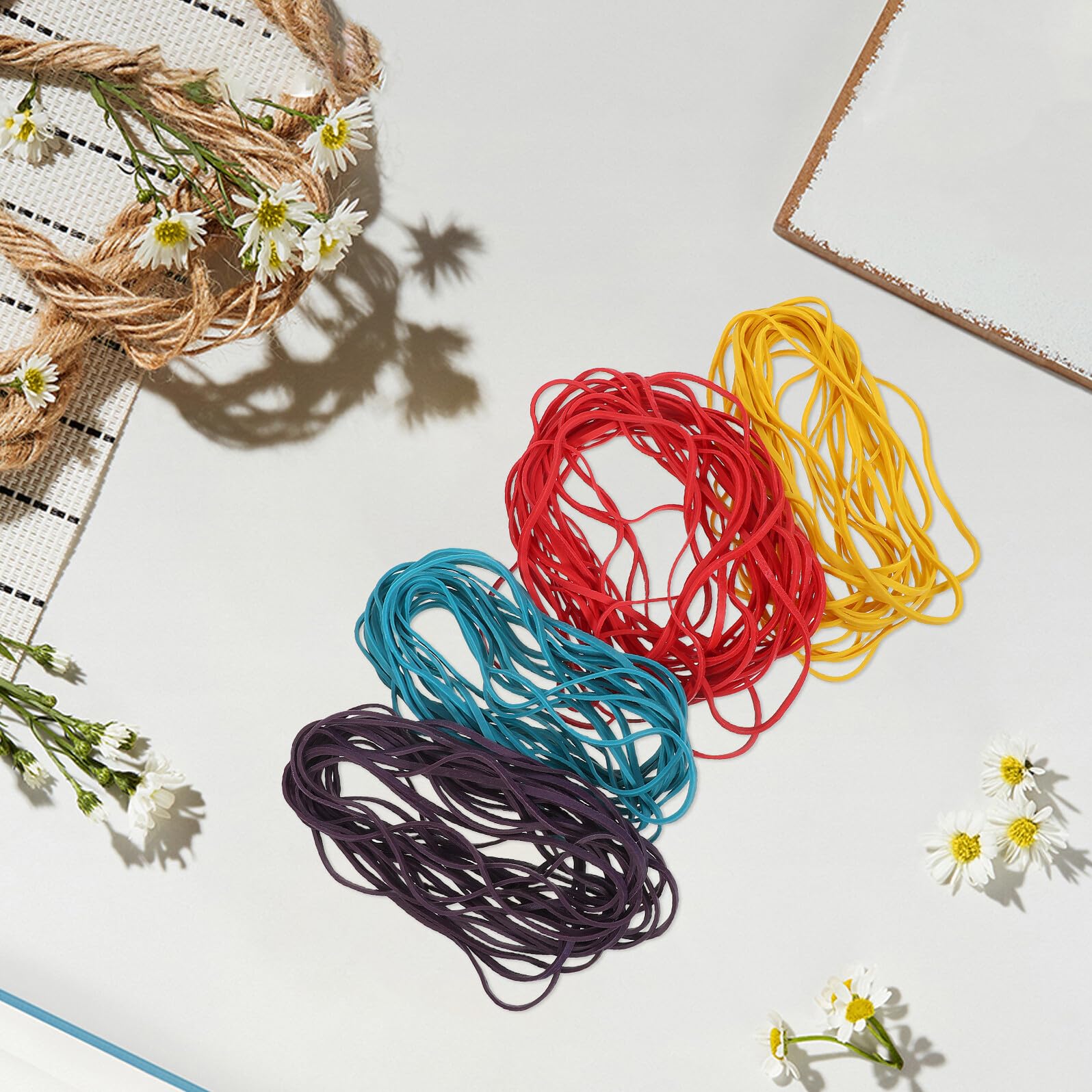 MAGICLULU Gomas Elásticas para Organizar y Atar Paquetes y Documentos para de Goma de Colores 2560 Alta Elasticidad y Resistentes para Oficina y Escuela