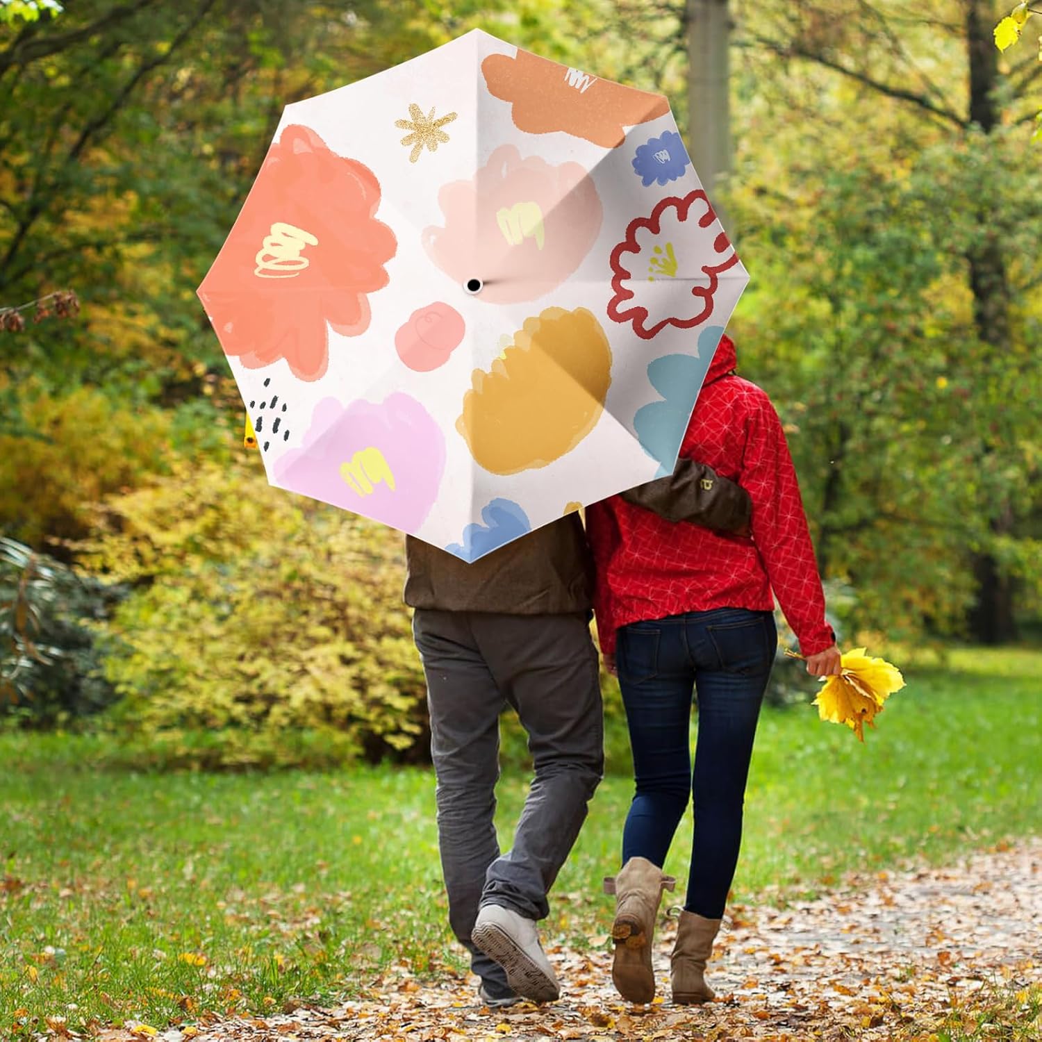 Small Compact Travel Automatic Folding Umbrella for Women, Portable Lightweight, Rain, Wind, UV Sun Shade