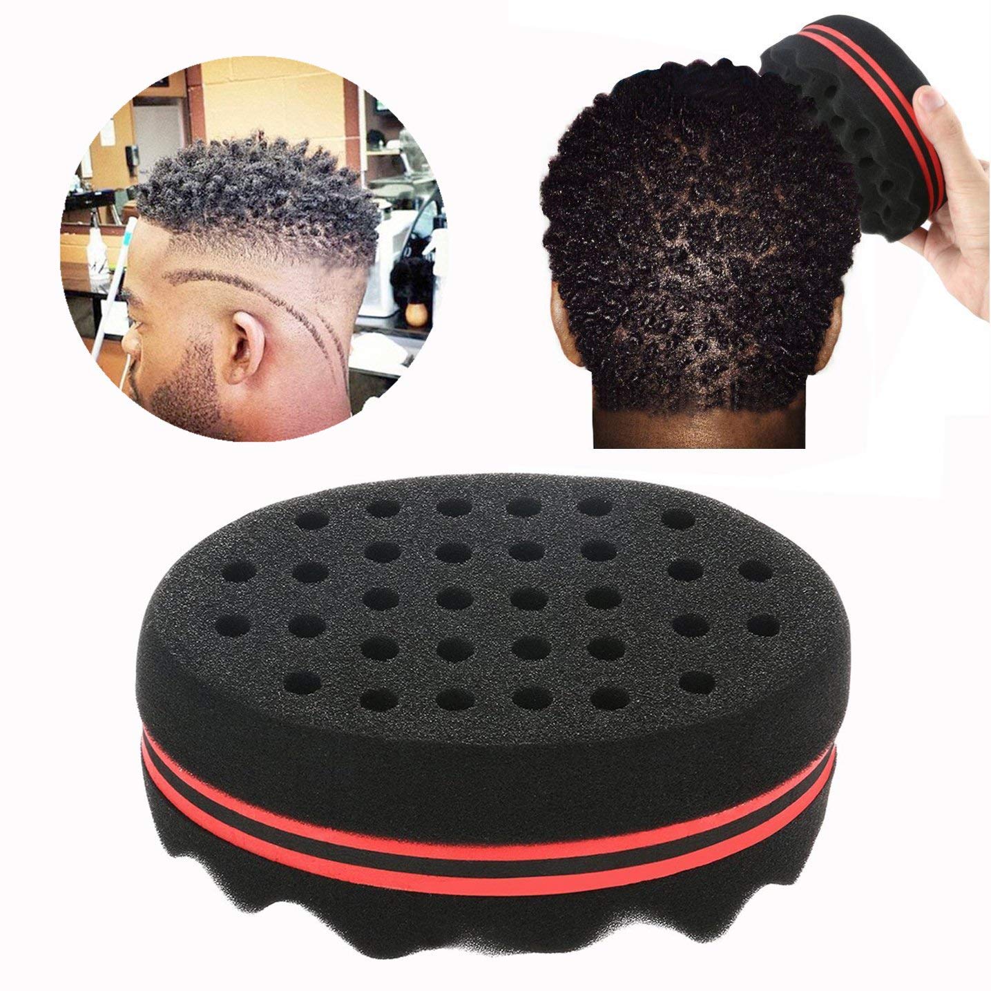 2 pezzi Spugne per Spazzola per Capelli,Spugna Afro Hair Twist Spugna di Afro dei Riccioli